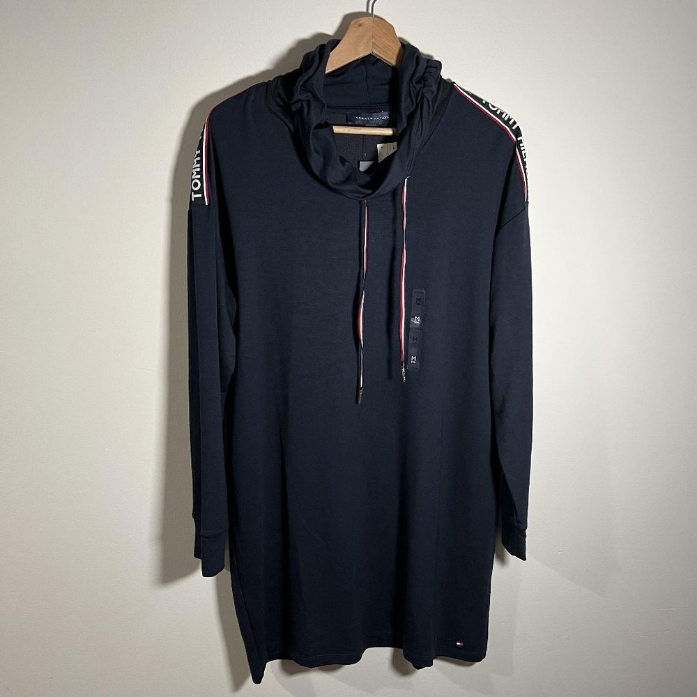 Tommy Hilfiger Navy Logo Hoodie Dress